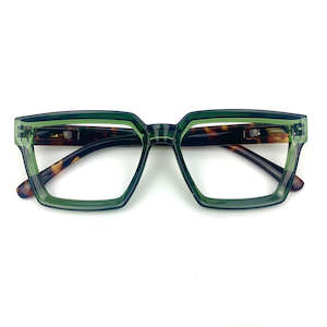 Reading Glasses: Remi Reading Glasses in Green Tort