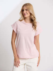 Stella And Gemma: Cuff Tee in Pink Tulle