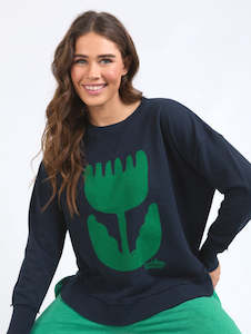 Madeleine Stamer Crew in Navy