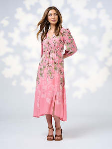 Dresses: Maeve Midi Dress in Pink Lemonade