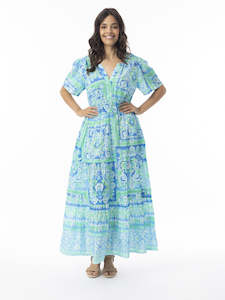 Montevideo Aqua Midi Dress