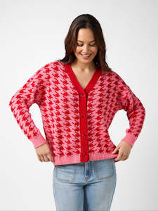 Clearance: Xanthe Cardigan in Red/Candy