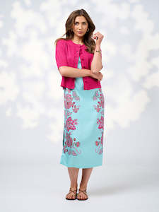 Knitwear And Sweaters: Mica Cardi in Fuchsia