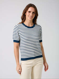 Stella And Gemma: Charly Top in Navy Stripe