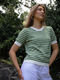 Charly Top in Emerald Stripe
