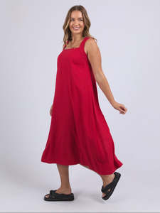 Foxwood: Lourdes Dress in Crimson