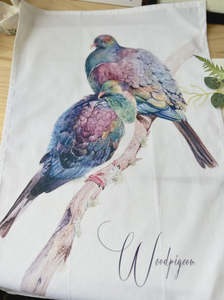 Tea Towel: NZ Woodpigeon Tea Towel