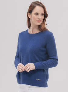 Possum And Merino Womenswear: MM Relaxed Sweater in Lapis