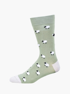 Mens Black Sheep Socks - Sage