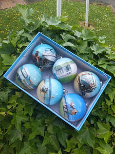 NZ Summer Christmas Baubles Set of 6