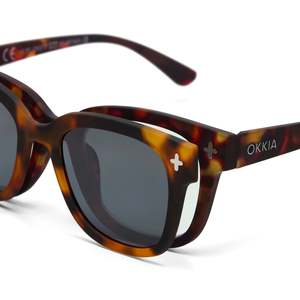 Reading Glasses: Giovanni Reading Glasses in Classic Havana & Clip On Sun Mask