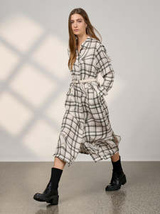 Illusion Shirt Dress in Pumice