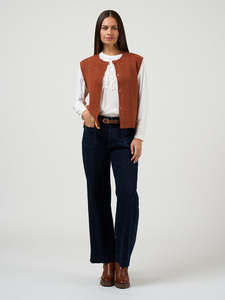 Amara Vest in Russet