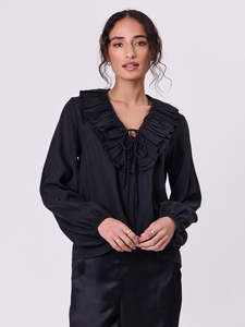 New Arrivals: Jive Frill Blouse in Black