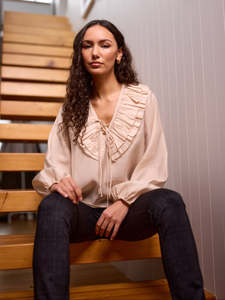 New Arrivals: Jive Frill Blouse in Champagne