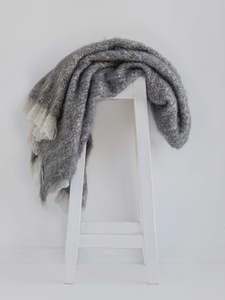 Windermere Alpaca Blanket in Granite