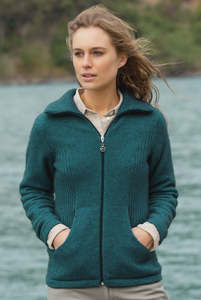 Market Day Jacket in Possum Merino - Paua