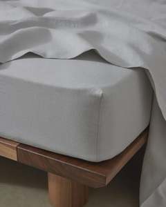 Weave Home: Ravello Fitted Sheet Silver