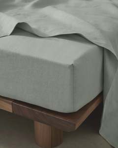 Weave Home: Ravello Fitted Sheet Sage