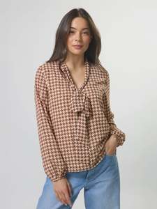 Verity Blouse in Choco Hound