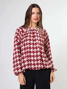 Lou Blouse in Syrah Hounds