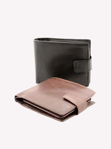7296 Baron Mens Leather Card Wallet - Black