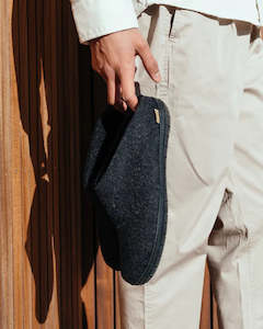 Glerup: Glerups Slip on Black Rubber Sole