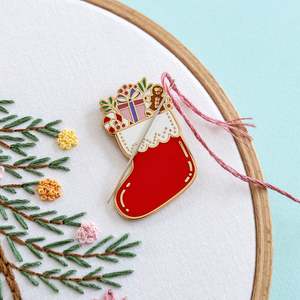 Embroidery: Christmas Stocking Needle Minder