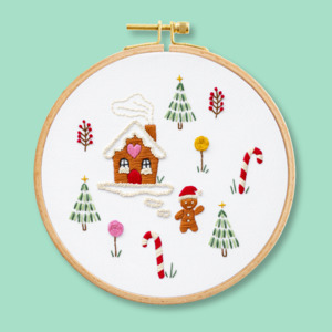 Embroidery: Gingerbread Cottage Beginner Kit