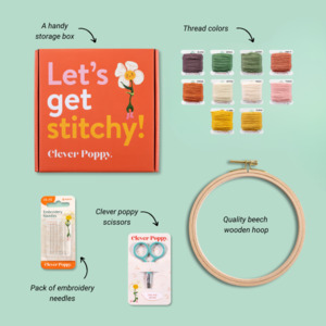 Embroidery Supplies: Festive Wash Away Supplies Pack