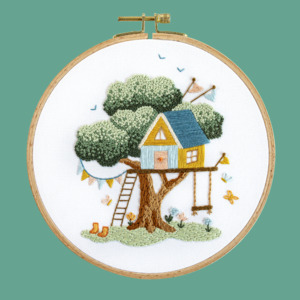 Embroidery Pattern Kits: The Treehouse Embroidery Kit