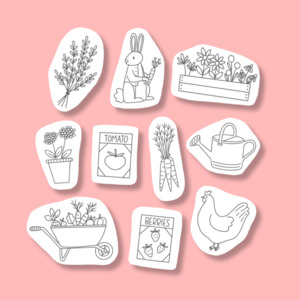 Embroidery: In the Garden Wash Away Stickers Pack