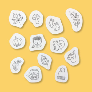 Cozy Fall Wash Away Stickers Pack