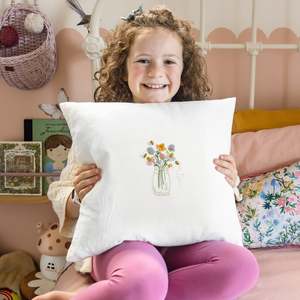 Embroidery: Bee Happy Throw Pillow Cover Beginner Kit