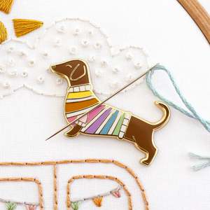Embroidery: Sausage Dog Needle Minder