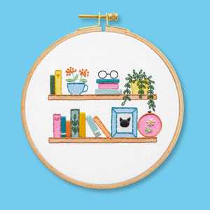 Embroidery: Little Bookshelf Beginner Kit