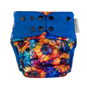 Modern Cloth Nappies: CWF/Kekoa Core Large - Sunburst Splash - Cobalt