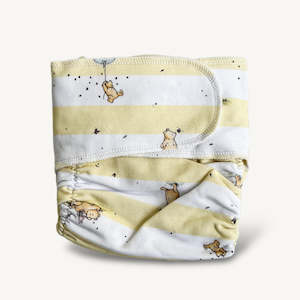 Newborn Nappies: Newborn Stretchy Preflat (new design) - Pooh #1