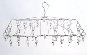 Laundry Items: Foldable Rectangular Peg Hanger 36 Pegs - RUST RESISTANT