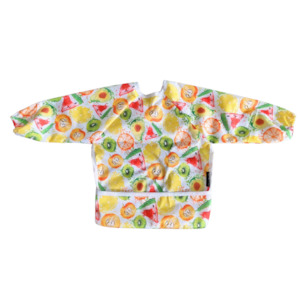Sleeved Bibs: Sleeved Bibs - Fruit Splatter