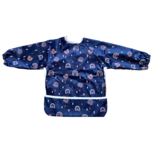 Sleeved Bibs: Sleeved Bibs - Bowtiful Rain