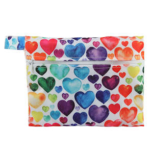 Clever Wee Fox: Wet Bags - Rainbow Hearts