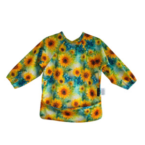 Mealtime Playtime More: Luxe Sleeved Bibs - Sunflowers