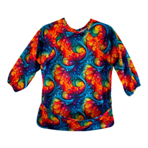 Mealtime Playtime More: Luxe Sleeved Bibs - Psychedelic Swirl