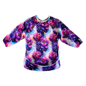 Mealtime Playtime More: Luxe Sleeved Bibs - Gilded Bloom