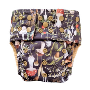 Larger Sized Nappies: CWF/Minimi - Best Fit Premium Nappy - Enchanted Mushroom Grove