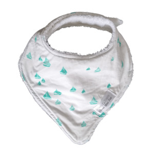 Dribble Bibs - Teal Boats