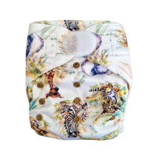 Spring 23 Collection: Premium AI2 Nappy - Safari Babes