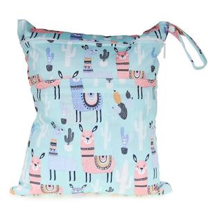 Clever Wee Fox: Wet Bags - Blue Llamas