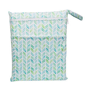 New: Wet Bags - Green/Blue Chevrons